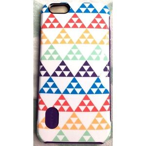 Modal iPhone 6/6s Plus Dual Layer Hybrid Case Colorful Triangle Purple Geometric